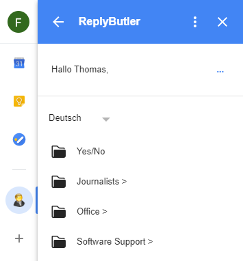 Boilerplate texts in Gmail